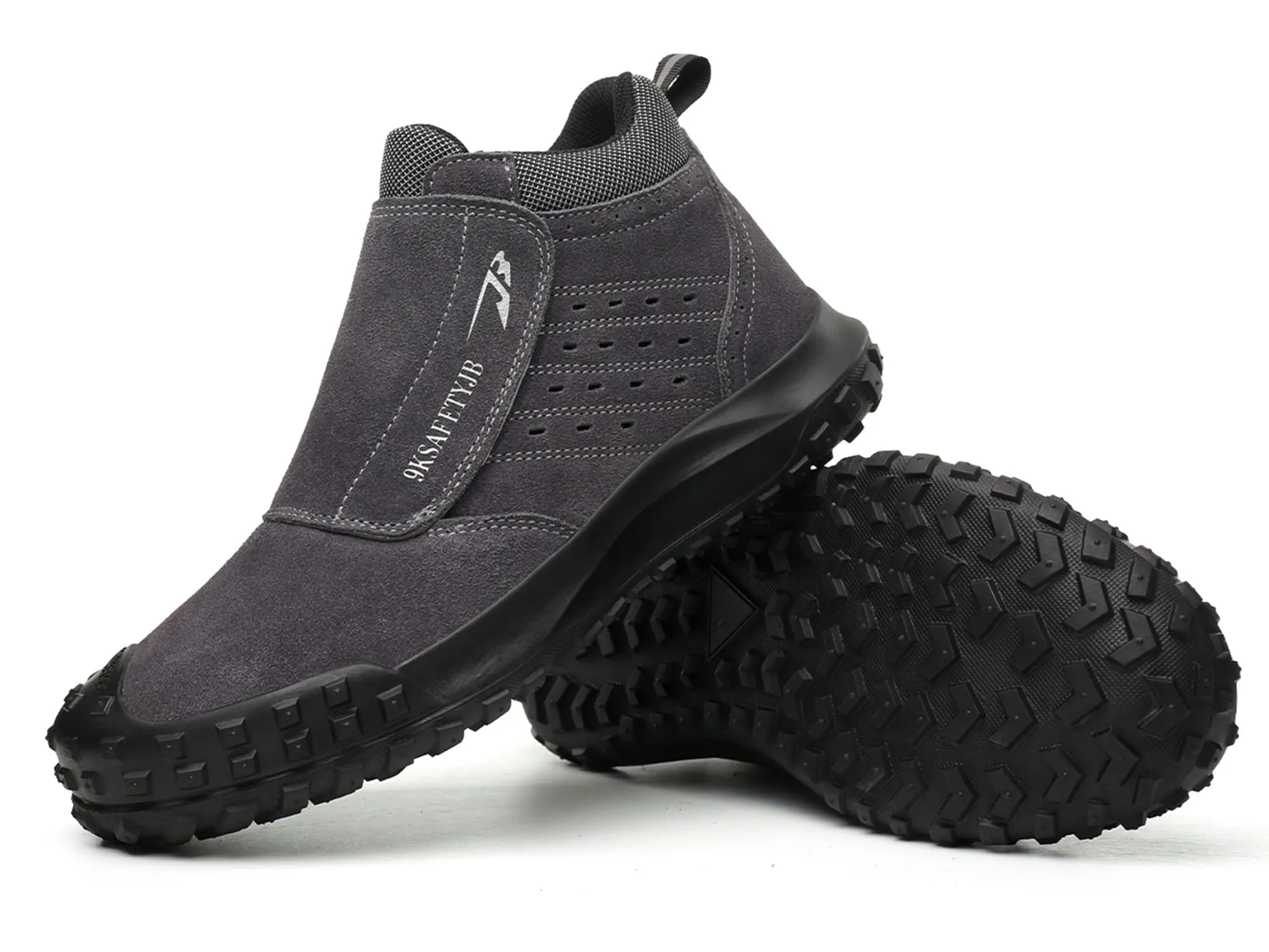 Steel Toe Shoes for Men Lightweight Breathable  Composite Toe Work Safety Shoes Work Boots Wedge Sole