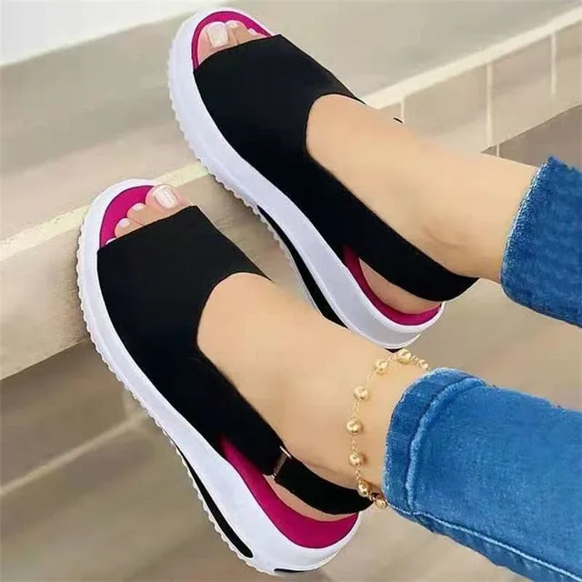 Platform Closed Toe Sandals Shoes Women Platform Sandals