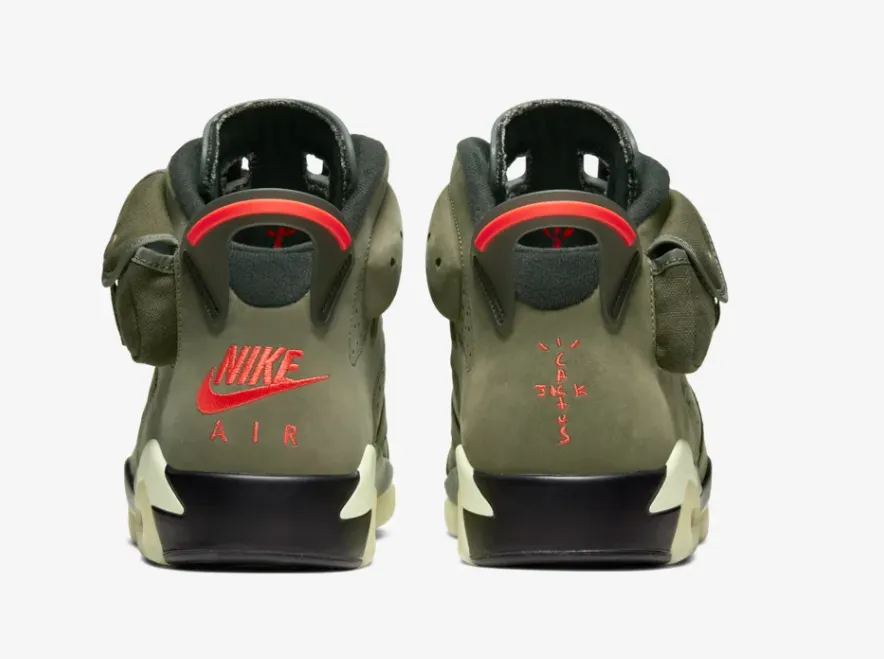 Nike Air Jordan 6  x Travis Scott 'Cactus Jack Collection' Olive Men Shoes !!! CYBER MONDAY SALE !!! Asics Custom Shoes