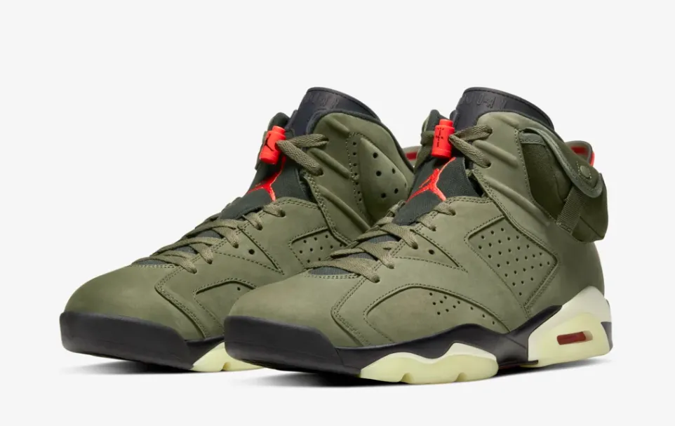 Nike Air Jordan 6  x Travis Scott 'Cactus Jack Collection' Olive Men Shoes !!! CYBER MONDAY SALE !!! Asics Running Shoes 8.5