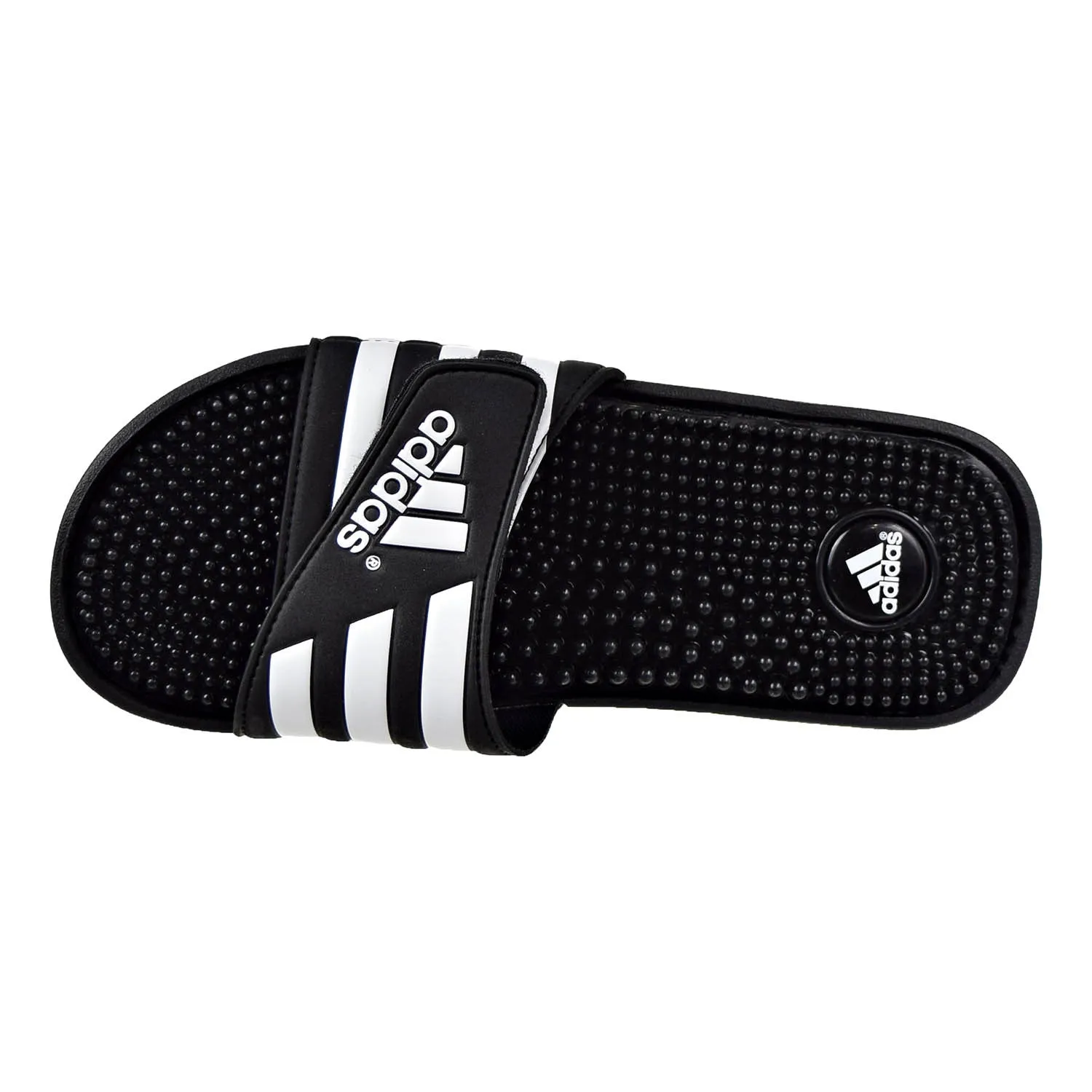 Adidas Adissage Men's Sandals Black/Black/White Thong Slides