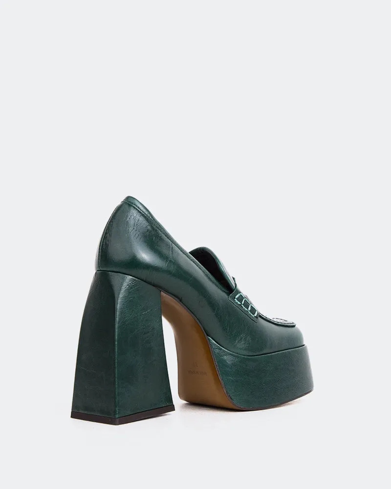 Beat Up Loafers Echo Green Leather