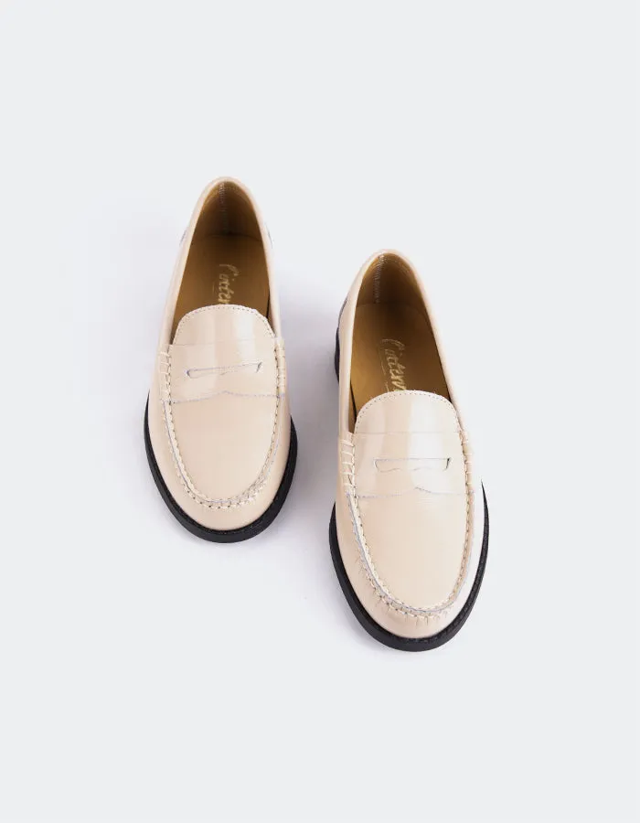 Reef Loafers Lettine Nude Naplack Leather