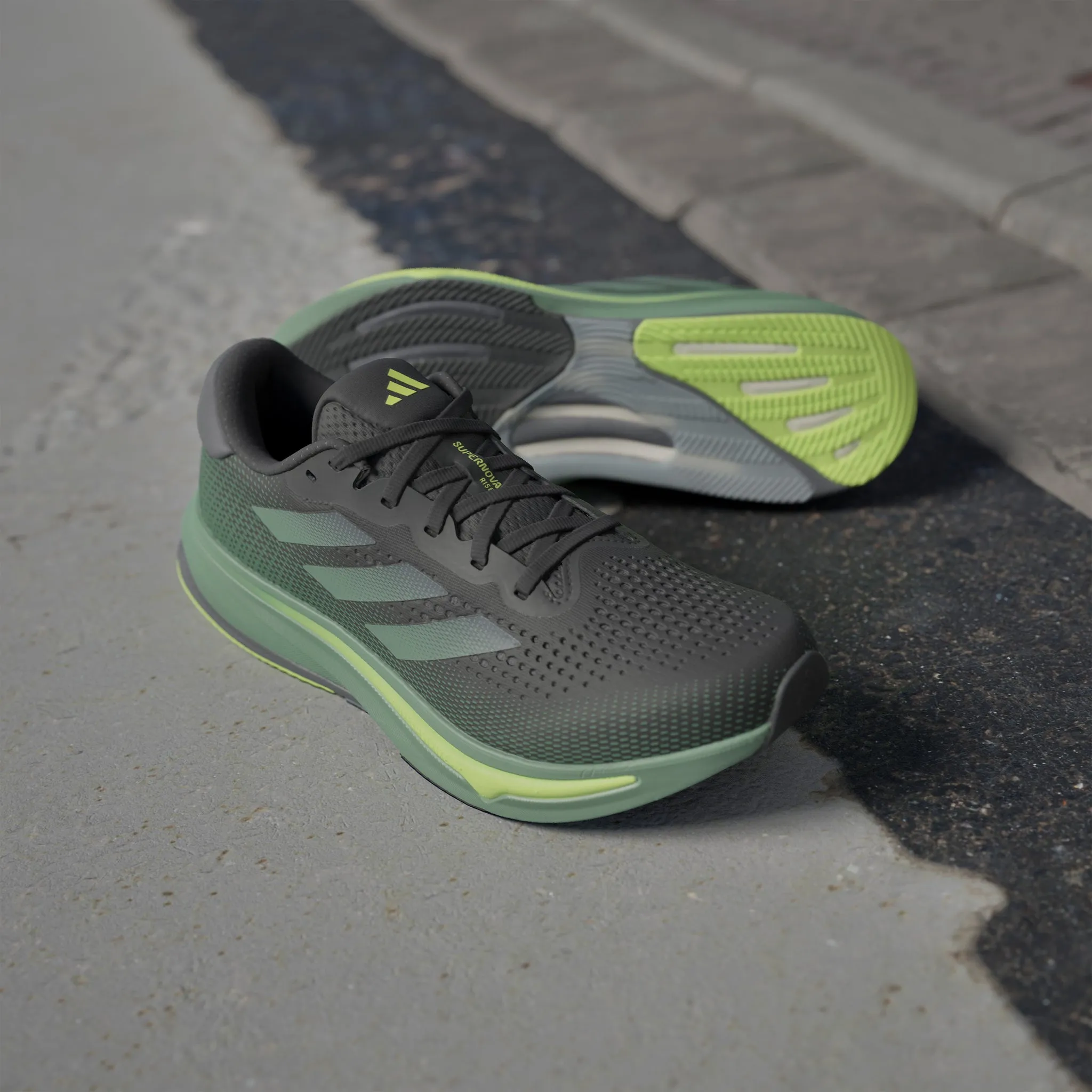 Adidas Supernova Rise Men's Core Black Preloved Green Lucid Lemon Adidas Outdoor Jawpaw Water Shoe