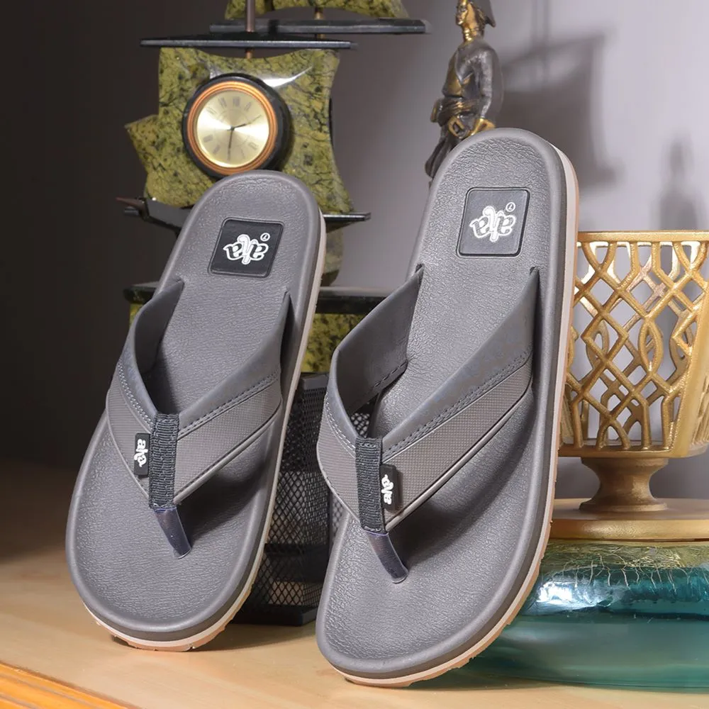 A-HA Casual Grey Flip Flops For Men ANCO-03 By Liberty Slipperly Slope