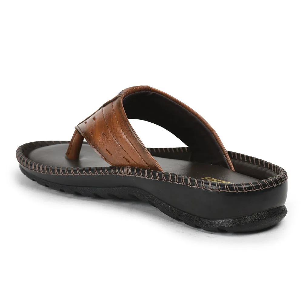 Coolers By Liberty Men VCL-13 Tan Casual Slipper Granny Square Slippers