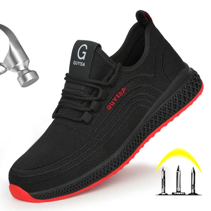 Male Work Safety Shoes Men Boots Outdoor Military Boots Steel Toe Working Shoes For Men Shoes Puncture Proof Safety Shoes 2020 Steel Toe Work Boots Cowboy