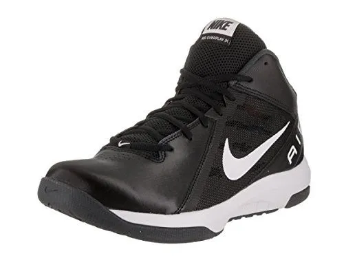 Nike Men's The Air Overplay IX Wide Black/White/Anthracite/Drk Basketball Shoe 8.5 Wide Men US Asics Sky Elite Ff Indoor Court Shoes