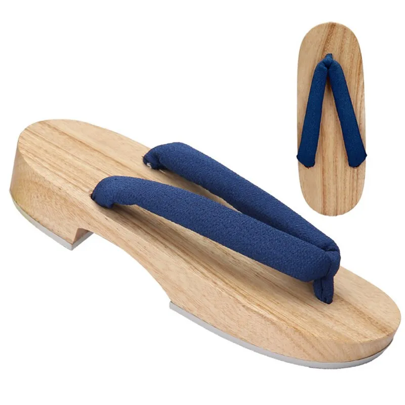 Wearing Socks With Flip Flops Meetlife Women Japanese Geta Clogs Traditional Samurai Solid Yukata Crude Wooden Flip Flops Toe Shoes Oriental Sandals Slippers