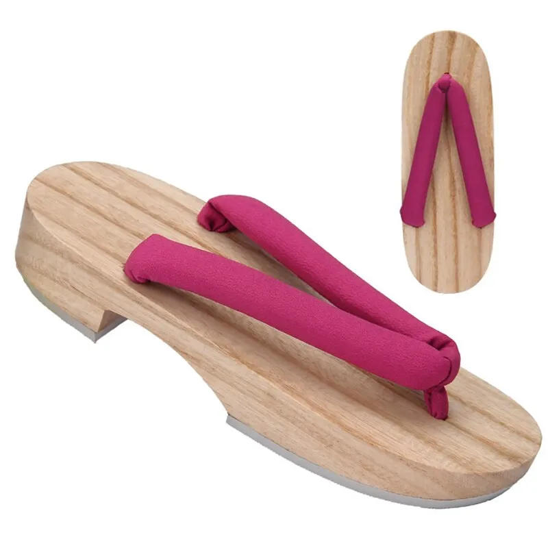 Flip Flops For Hawaii Meetlife Women Japanese Geta Clogs Traditional Samurai Solid Yukata Crude Wooden Flip Flops Toe Shoes Oriental Sandals Slippers
