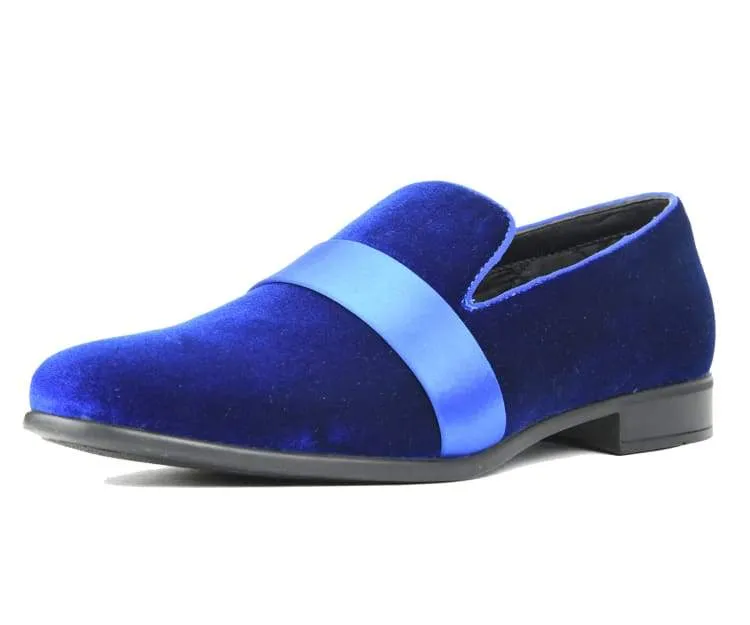 Men Dress Shoes-Knight Royal Blue Bambas Slippers