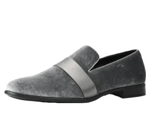 Down Camp Slippers Men Dress Shoes-Knight Silver (C)