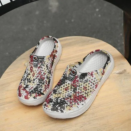 Low Wedge Men Hole Breathable Beach Shoes Light Waterproof Casual Garden Sandals