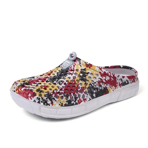 Croc Sandals Men Hole Breathable Beach Shoes Light Waterproof Casual Garden Sandals