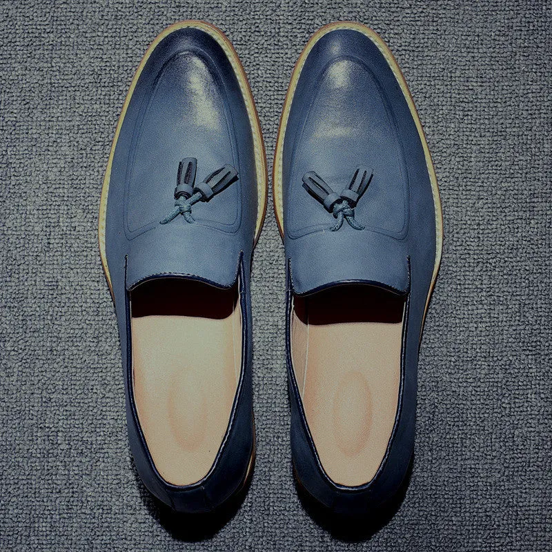 Men Loafers Genuine Leather Casual Shoes Men Flats Oxford Shoes For Men Driving Shoes EPP165 Ellis Penny Loafers