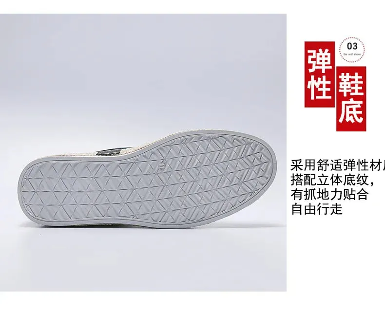 Flat Shoes Made In Italy Men Loafers Shoes Summer Shoes Man New Fashion Canvas Footwear Soft Flat Comfy Flock Suede Leather Men Casual Vulcanized Shoe