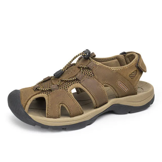 Men Sandals Genuine Leather Summer Fashion Platform Cute Sandals