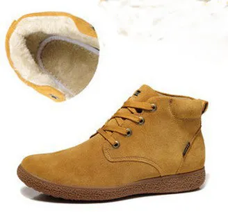 Breathable Pull On Work Boots men shoes 100% Genuine Leather men Boots Classic Men's Winter Snow  Boots Outdoor Work shoes Rubber Men Warm boots