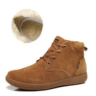 Uninsulated Work Boots men shoes 100% Genuine Leather men Boots Classic Men's Winter Snow  Boots Outdoor Work shoes Rubber Men Warm boots