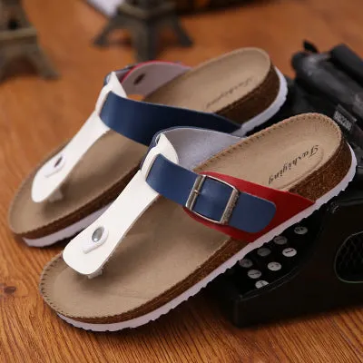 Men summer shoes plus size 35-46 leisure cork slippers fashion couple slippers flip-flops comfortable footwear a3 Moon Cake Slippers