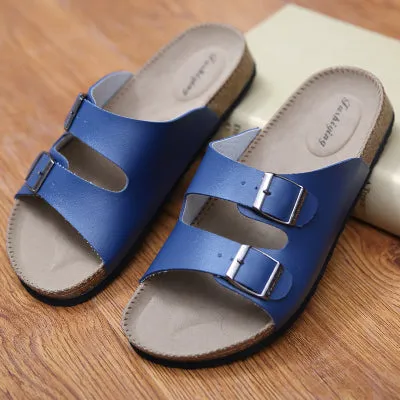 Skating Slippers Men summer shoes plus size 35-46 leisure cork slippers fashion couple slippers flip-flops comfortable footwear a3