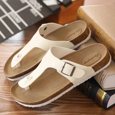 Go Walk Slippers Men summer shoes plus size 35-46 leisure cork slippers fashion couple slippers flip-flops comfortable footwear a3