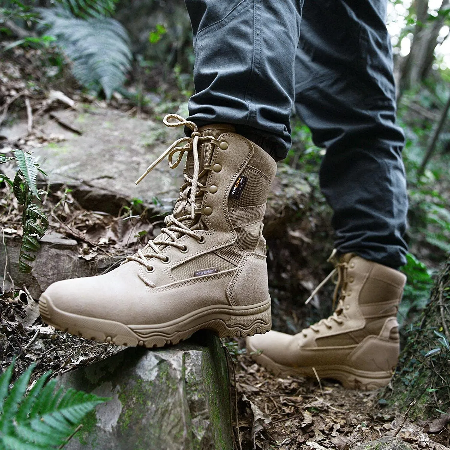 Men's Lightweight Combat Boots Durable Suede Leather Military Work Boots Wholesale Work Boots