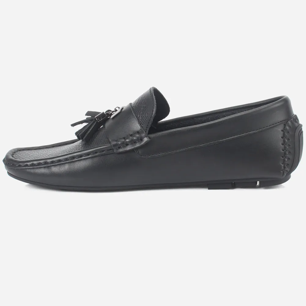 Mens "JAVEIR" Slip-on Buckled Moccasins Shoes Flat Ballroom Shoes