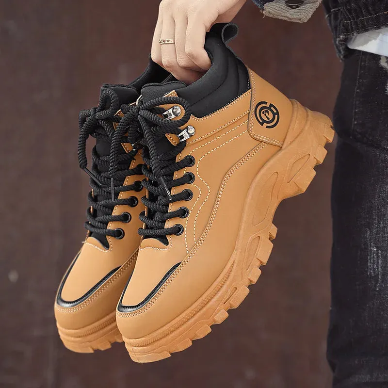 Pro Series Work Boots Men's Round Toe Safety Boots For Work With Rubber Sole