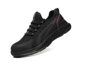 Men's Slip-On Steel Toe Shoes Comfortable Lightweight Industrial Construction Indestructible Safety Work Shoes Shock Shield Work Boots