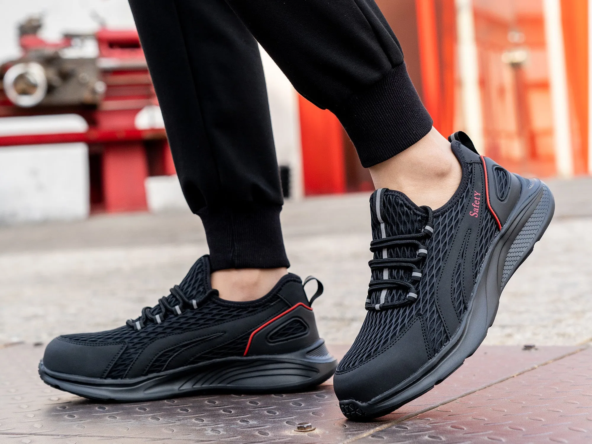 Best Electrical Work Boots Men's Slip-On Steel Toe Shoes Comfortable Lightweight Industrial Construction Indestructible Safety Work Shoes