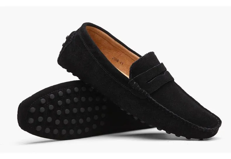 Loafers Vans Men's suede penny loafers soft casual driving shoes daily slip on flats