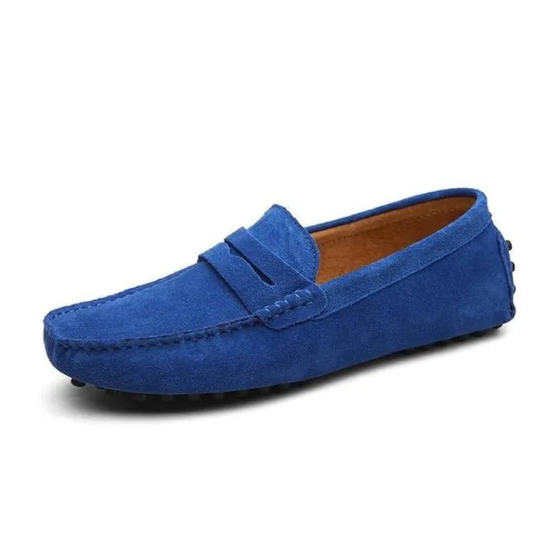 Loafers Stussy Men's suede penny loafers soft casual driving shoes daily slip on flats