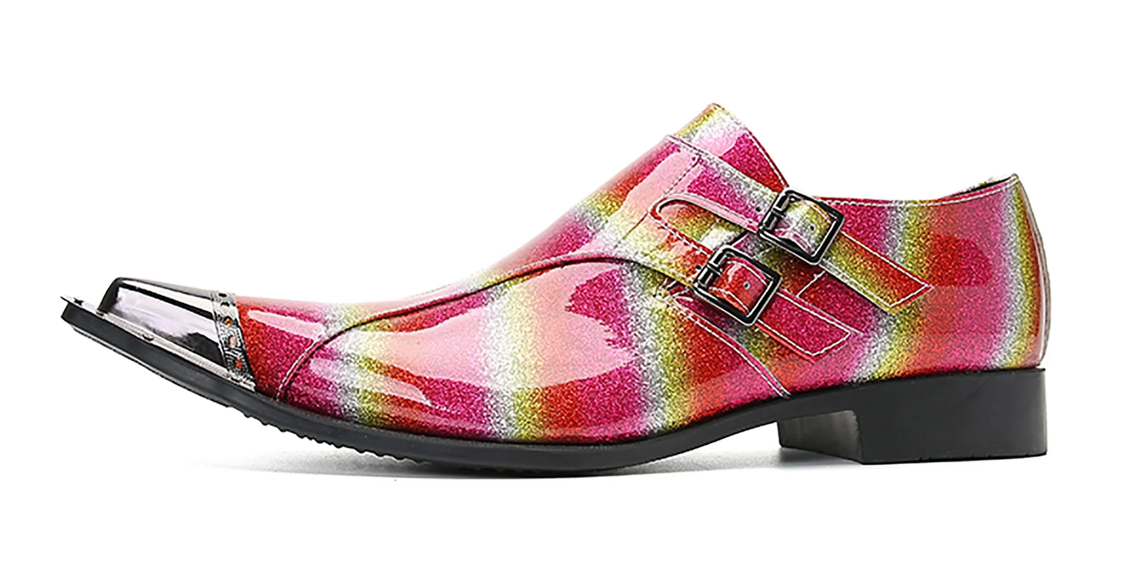 Wedge Sole Work Boots Composite Toe Men's Western Loafers Metal Tip