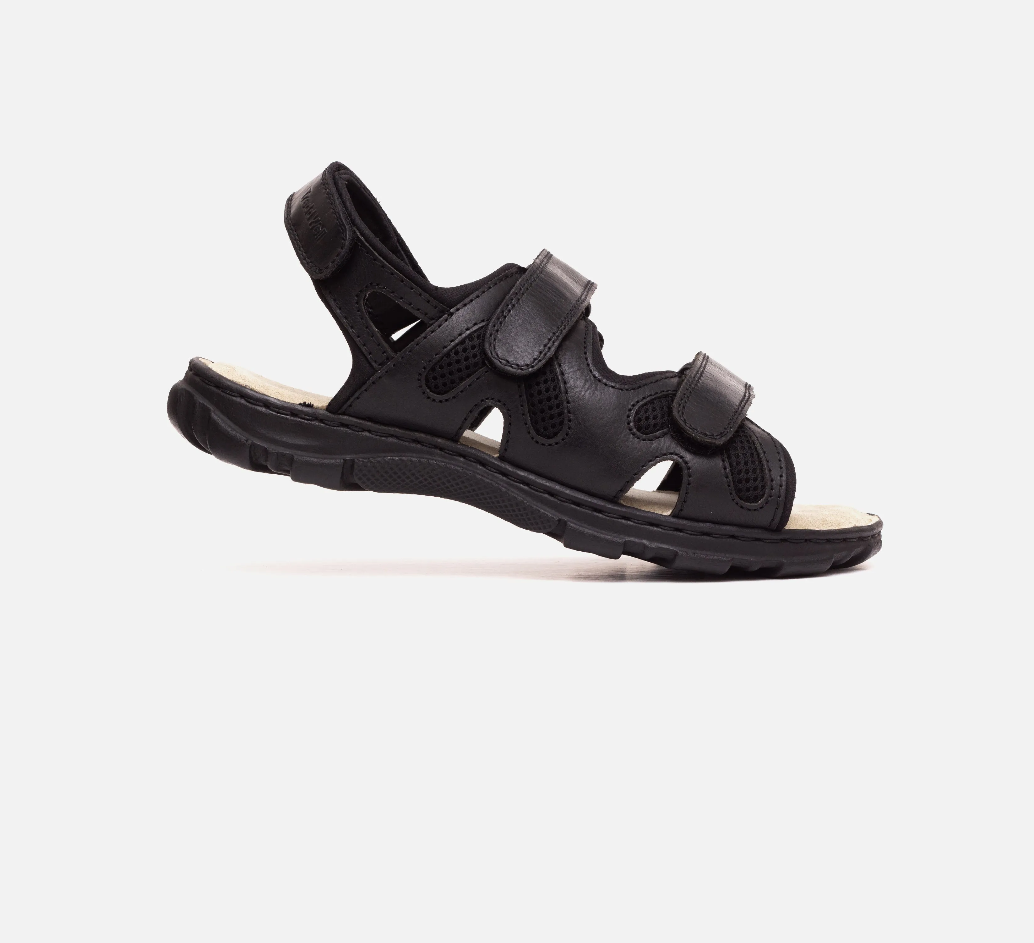 Wedge Sandals Dress Mens Wide Fit Sandals Ashley Sandals by Tredd Well - Black