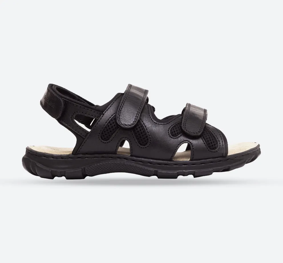 Mens Wide Fit Sandals Ashley Sandals by Tredd Well - Black Acg Sandals