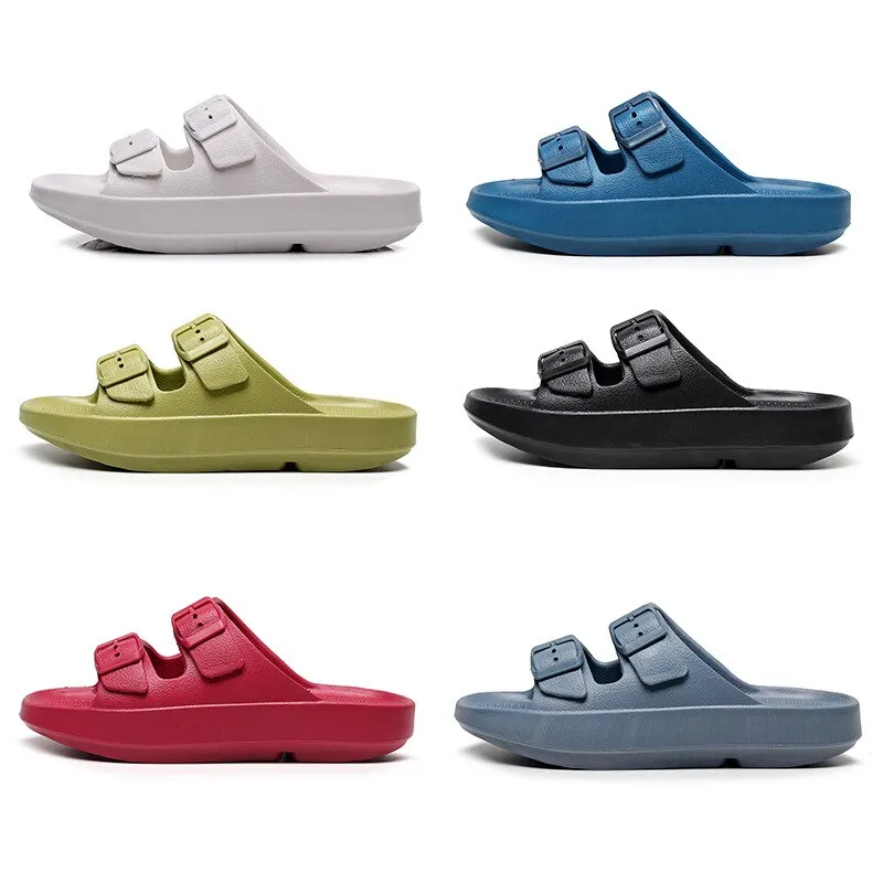 Small Platform Flip Flops Yeknu Rimocy Thick Platform Buckle Cloud Slippers Women Summer Beach EVA Non-slip Slides Sandals Woman Comfy Soft Sole Unisex Slippers