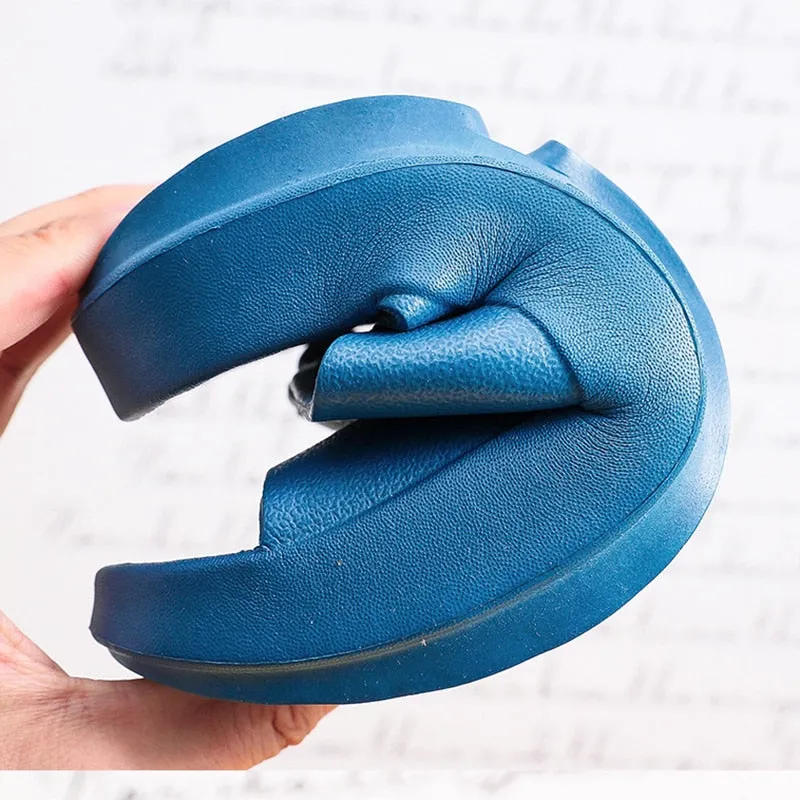 Yeknu Rimocy Thick Platform Buckle Cloud Slippers Women Summer Beach EVA Non-slip Slides Sandals Woman Comfy Soft Sole Unisex Slippers Sandals & Flip Flops