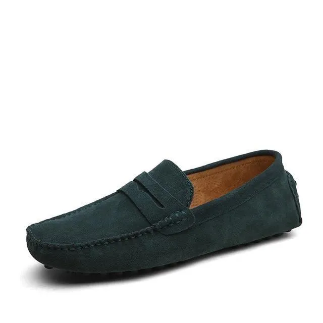 Destin Loafers Men's suede penny loafers soft casual driving shoes daily slip on flats