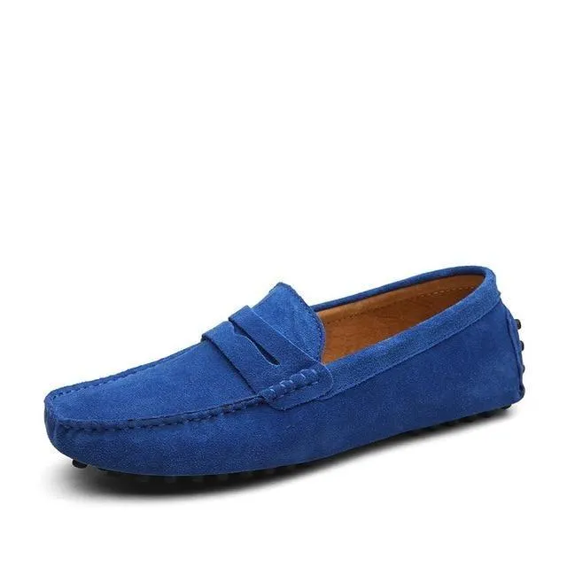 Wearing Loafers With A Suit Men's suede penny loafers soft casual driving shoes daily slip on flats
