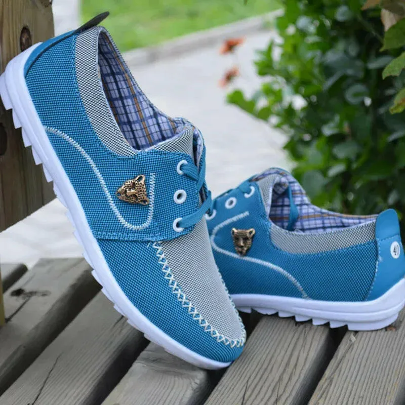 Men Casual Sneakers Flat Canvas Shoes for Men Spring Summer Comfortable Male Sneakers Soft Big Size Driving Footwear Peas Shoes Best Shoes Flat Feet Walking
