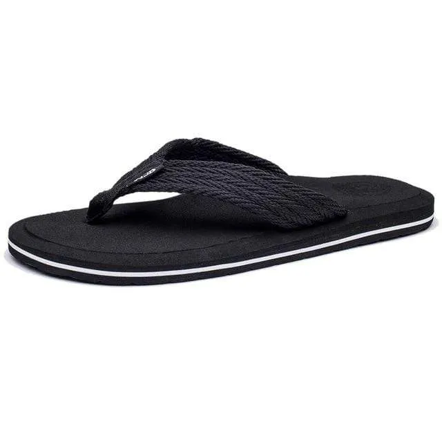 Ostrich Slippers NIDENGBAO Black Flip Flops