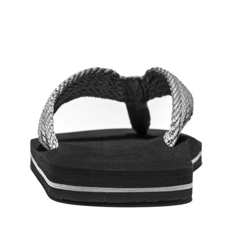 Slippers Oakleaf Hydrangea NIDENGBAO Black Flip Flops