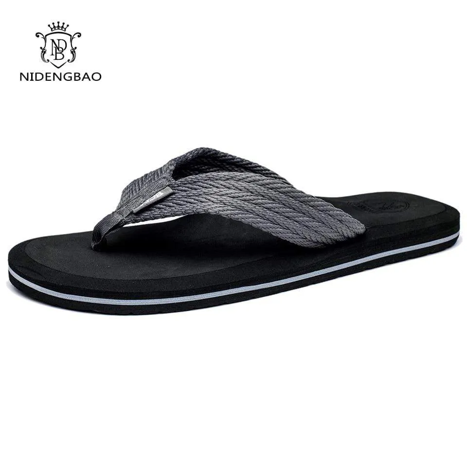 Felt Sole Slippers NIDENGBAO Black Flip Flops