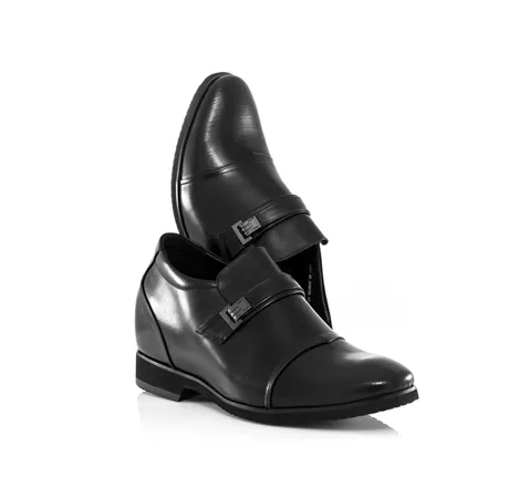 Mr. Janacek Black 10cm | 4 inches Tall Cuban Heel Shoes Men Comfy Waterproof Work Boots