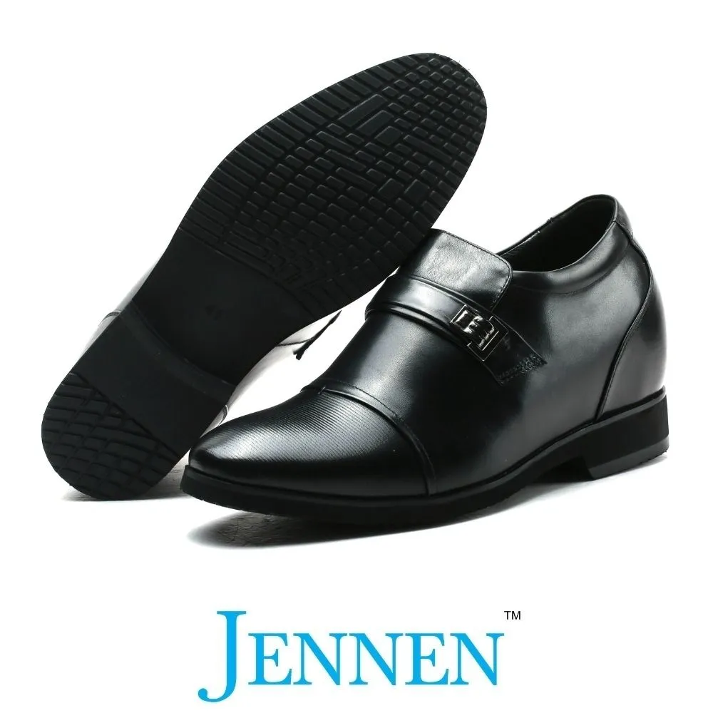 Good Rubber Work Boots Mr. Janacek Black 10cm | 4 inches Tall Cuban Heel Shoes Men