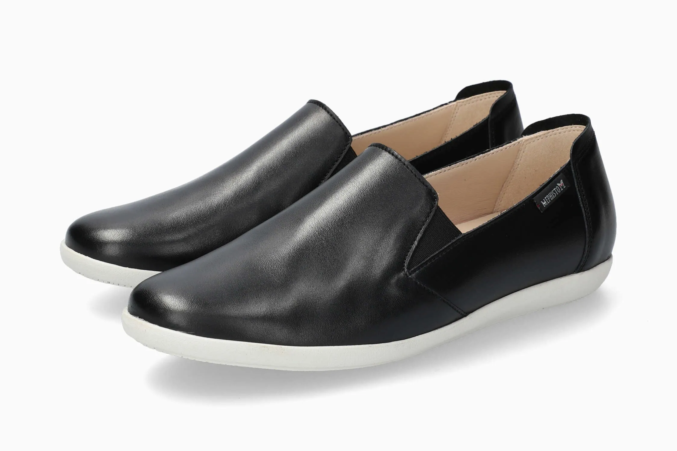 Velvet Slip On Korie - Black/White