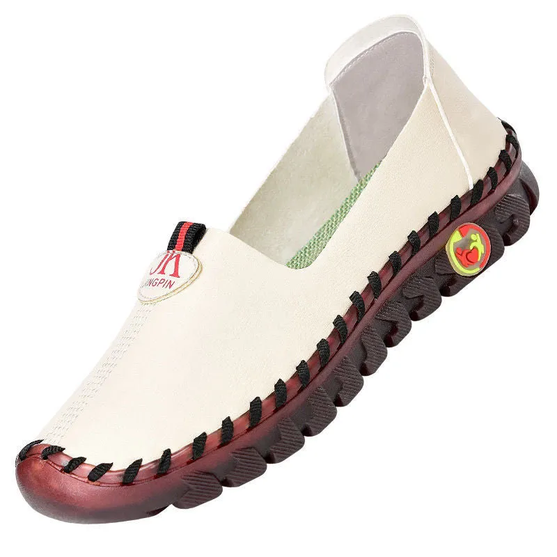 Nanccy  Slip Ons Woman Flats Comfy Nurse Wide Fit  Loafers Wearing Loafers Without