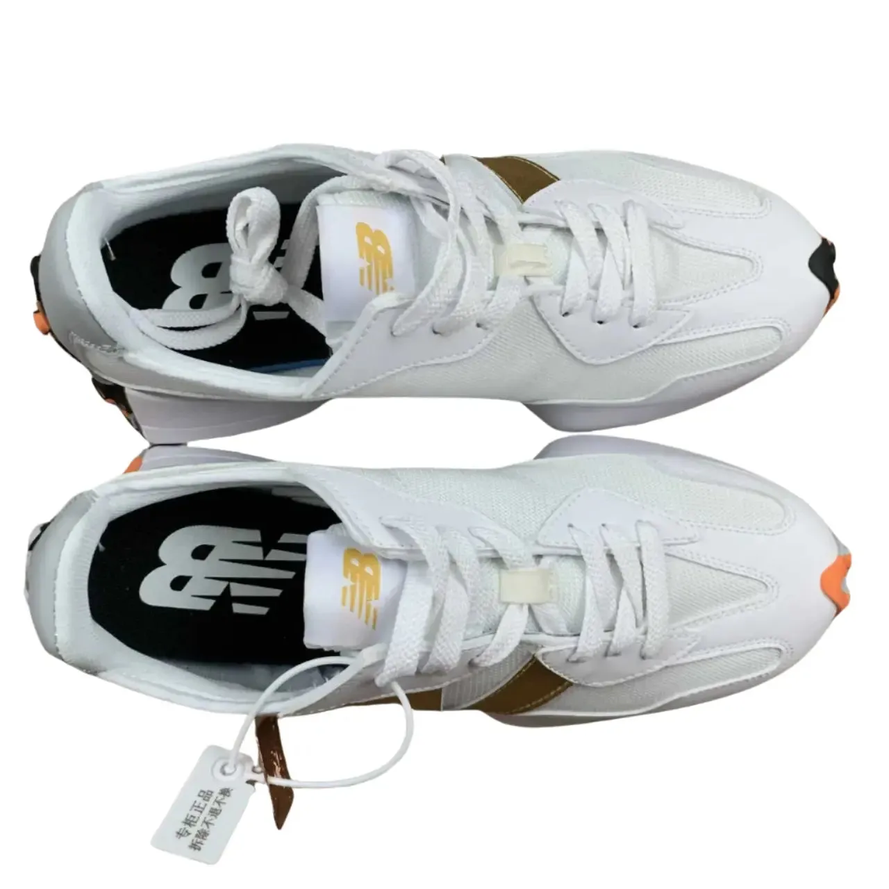 New Balance Mens Size 11 New Balance 327 - White Orange Accent