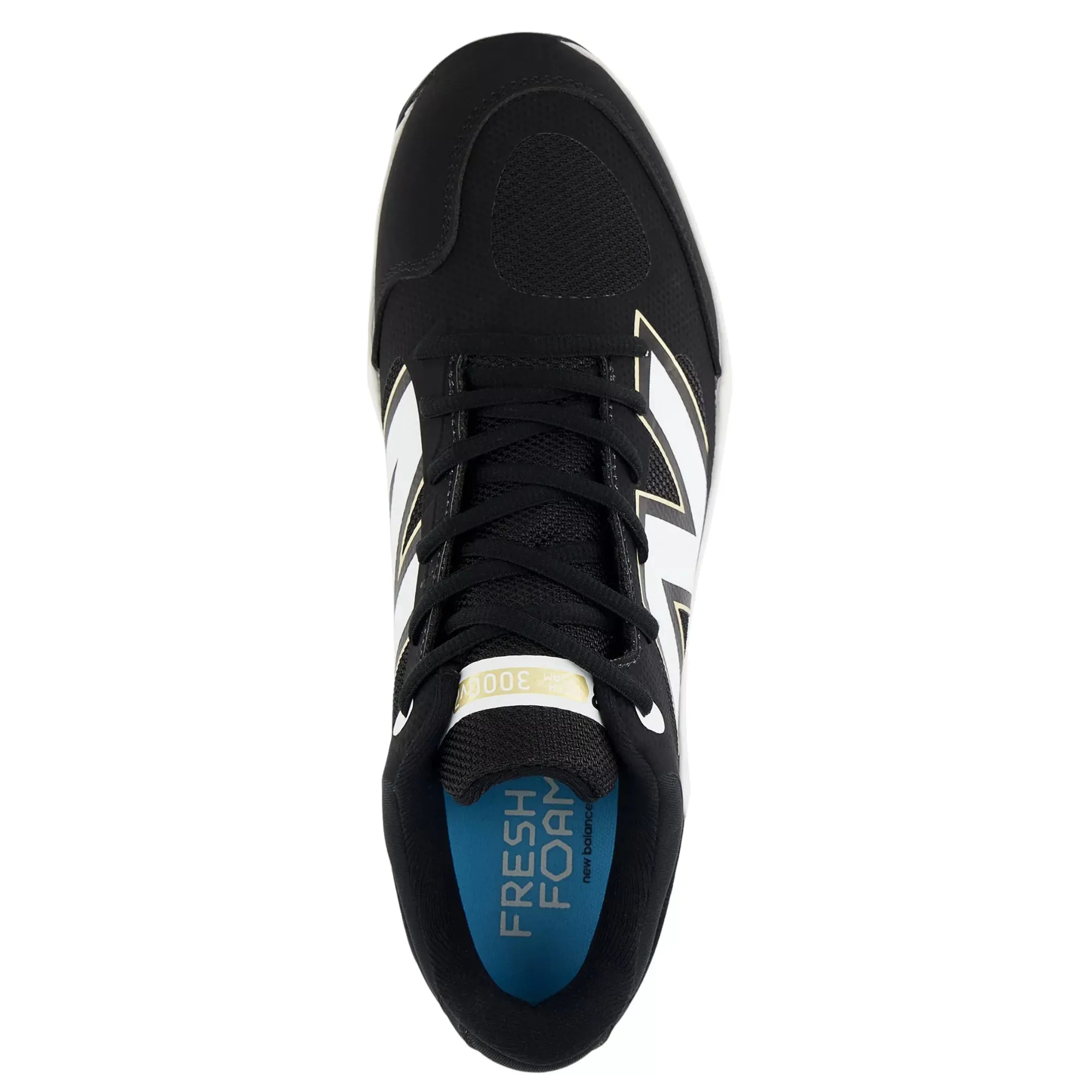 New Balance Fresh Foam 3000v7 Molded Cleats  Black/White (PL3000) Best Men New Balance Shoes